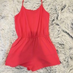 Coral romper worn once